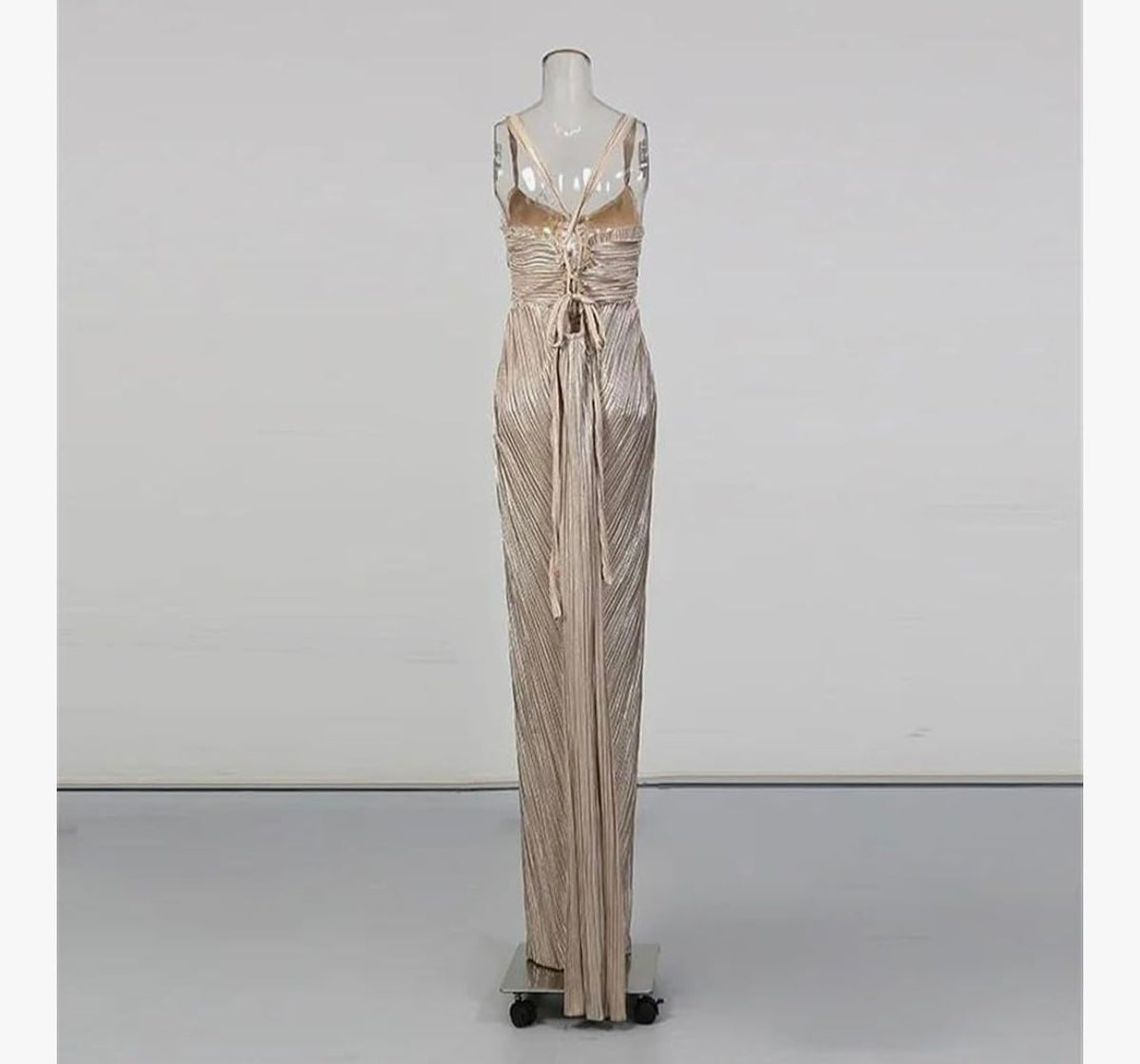 Egyptian Rebirth - Women Wrap Chest High Waist Party Dress Hollow Sleeveless Vacation Long Dress Slim Split Dresses