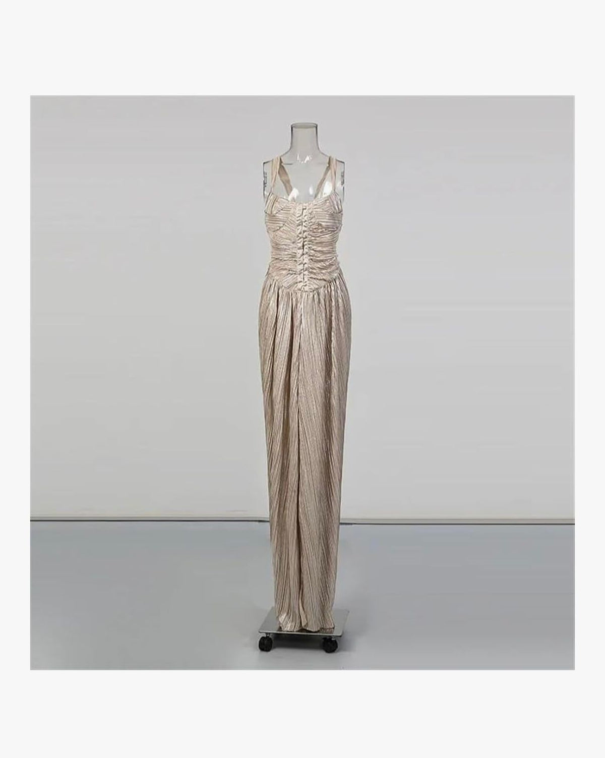 Egyptian Rebirth - Women Wrap Chest High Waist Party Dress Hollow Sleeveless Vacation Long Dress Slim Split Dresses