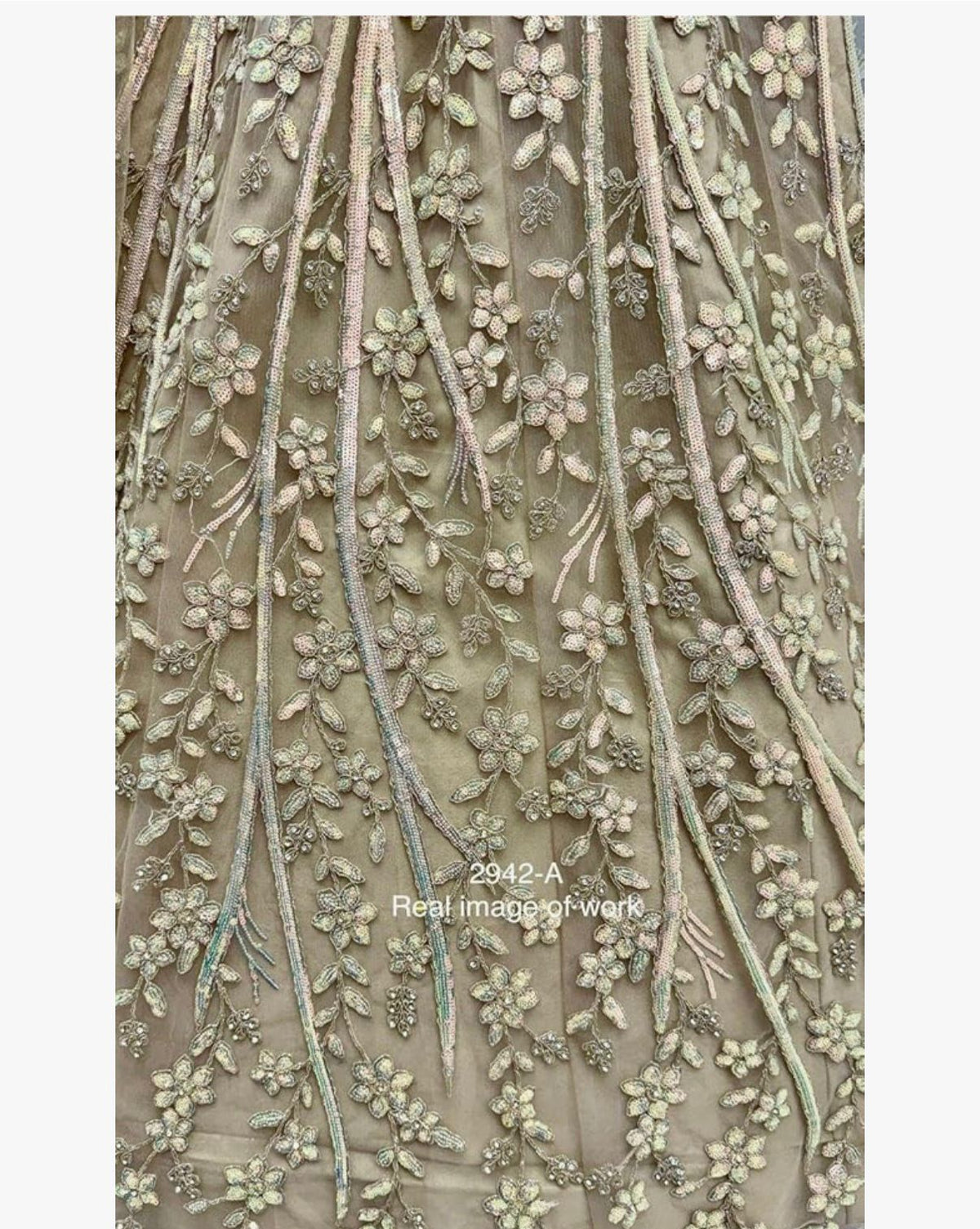 MYRA - Indian Net Fabric Fancy Embroidery Dori Embroidered Party Wear Lehenga 18659