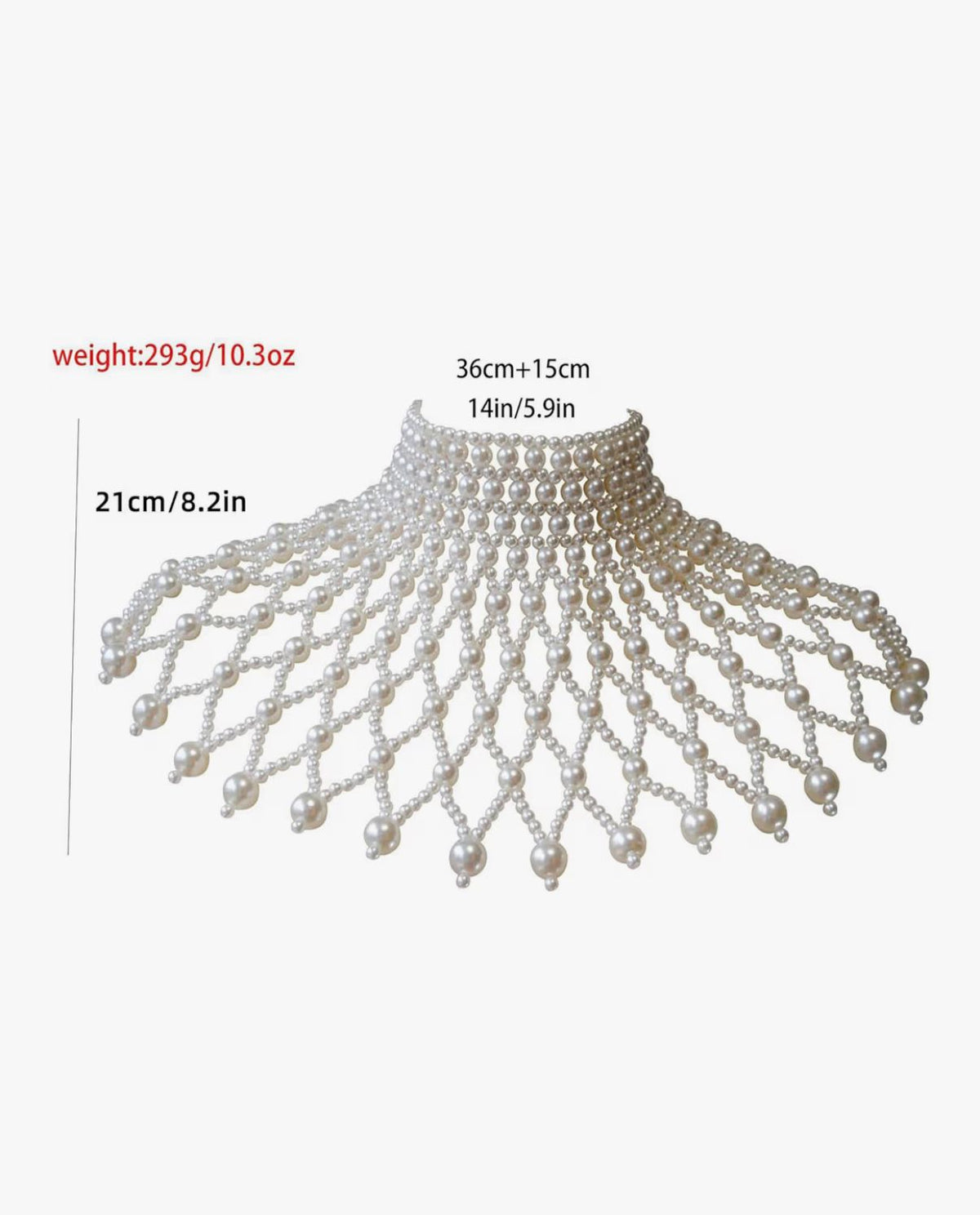 AL ROYAL - Luxurious Pearls Shoulder Chain - Unique Body Chain Necklace Artistic