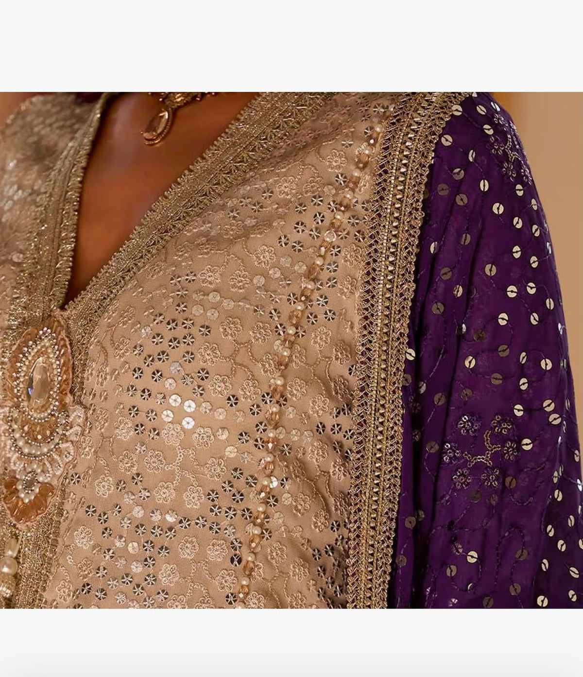 SHAKTI - Indian Wedding Heavy Short Sequin Kurti & Punjabi Designer Style Dhoti Set for Woman 1812 2
